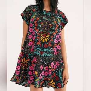 Free People Strawberry Fields Swingy Mini Dress size L